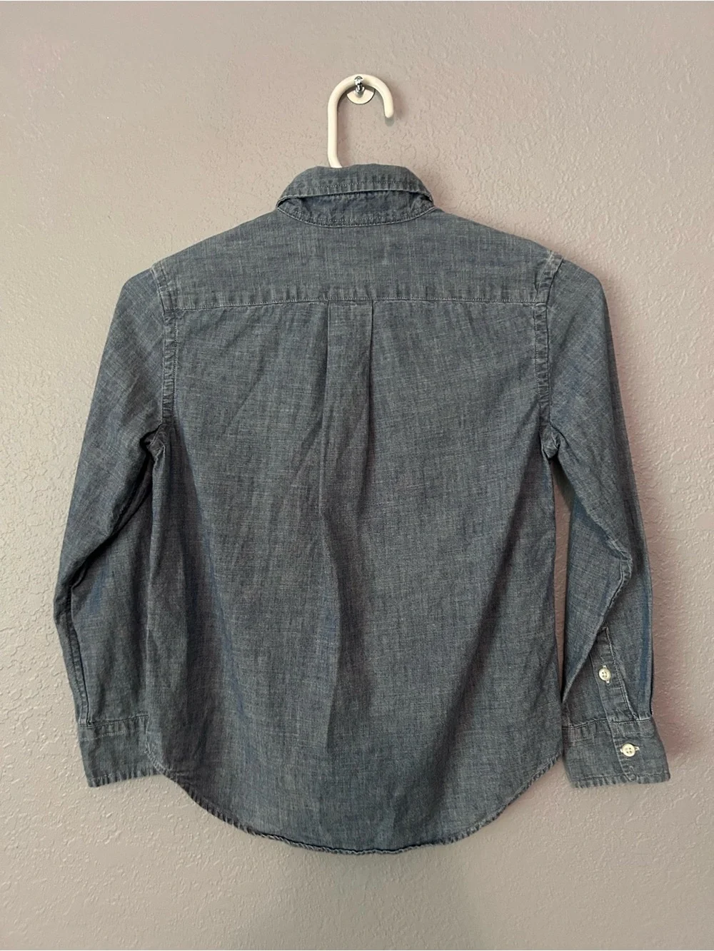 Ralph Lauren Boys Chambray Long Sleeve Button Down Shirt Size Small 8